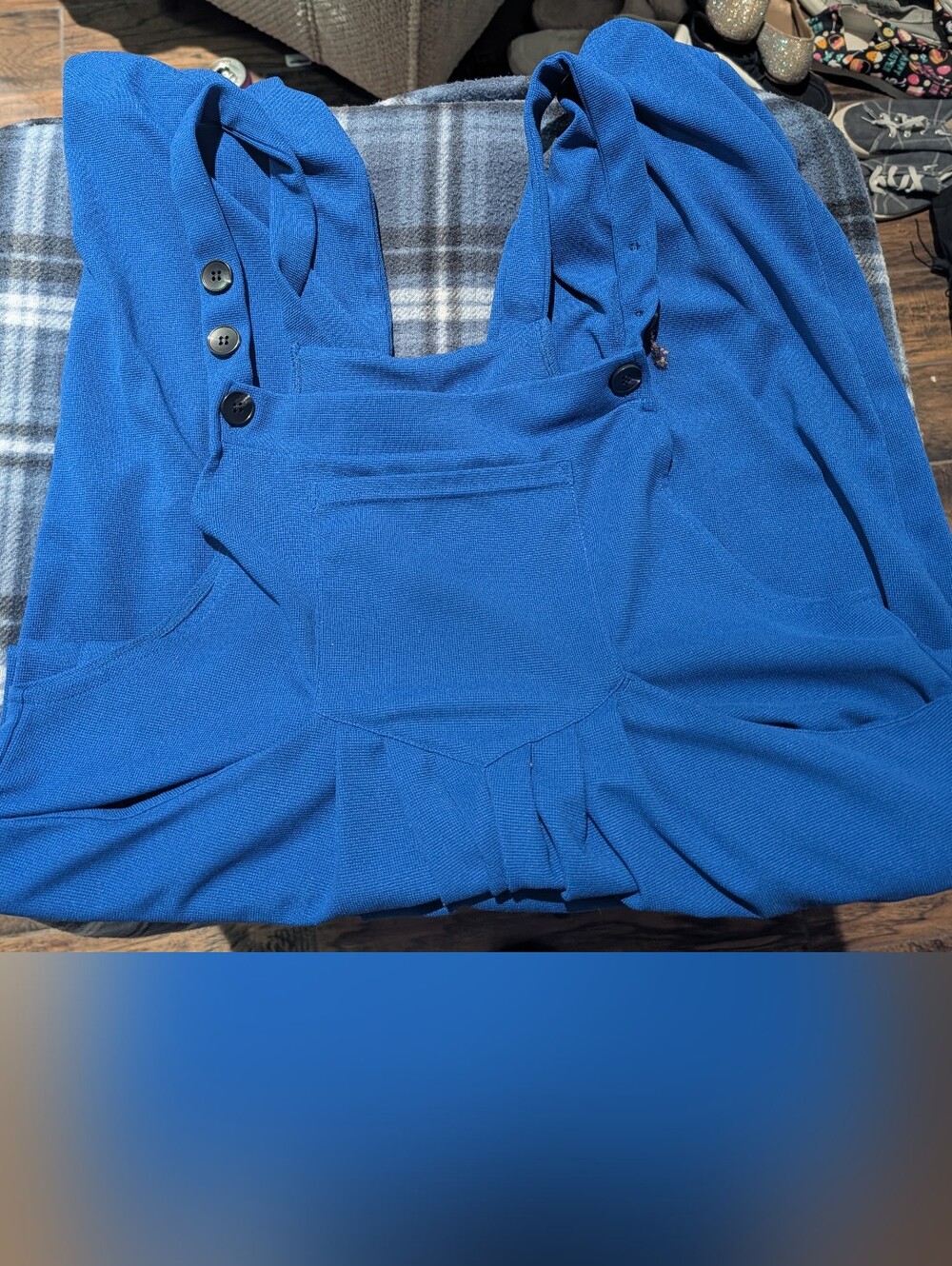 HALARA Royal Blue Pleated Overall Joggers